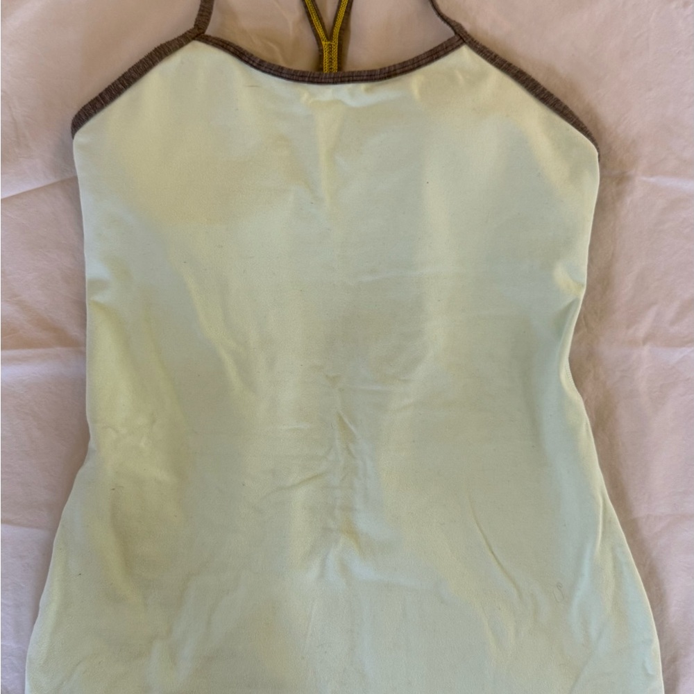 Yellow and Brown Halter Top